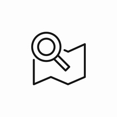 map search magnifying icon sign vector