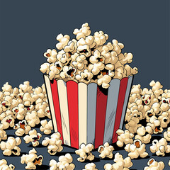 illustration of delicious popcorn