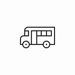 school bus icon sign vector