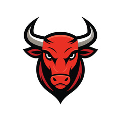 bull on white background