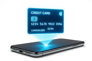 Digital holographic credit card on smartphone for fintech innovation