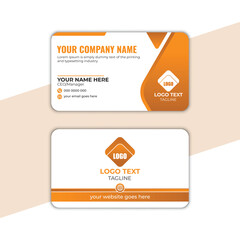 Modern business card template with orange accents for stylish professional branding and corporate identity design