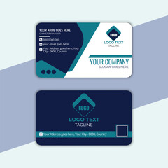 Business card design template with modern layout for professional identity and stylish corporate branding design