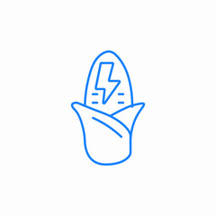 bioenergy from corn biomass sources icon sign vector