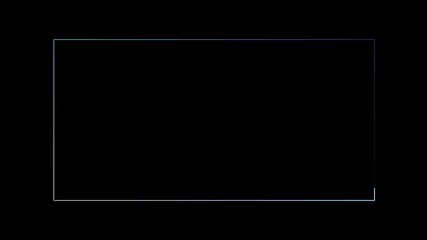 animated electric blue lightning border frame reveal on dark background - for futuristic overlays, gaming screens, titles, and high-tech vfx