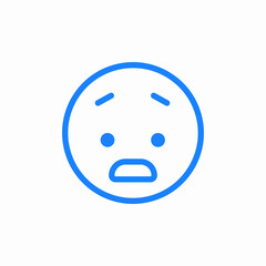 disappointed or sad emoji icon sign vector