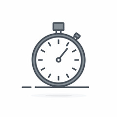 Obraz premium Sleek Stopwatch Thin Line Vector Icon