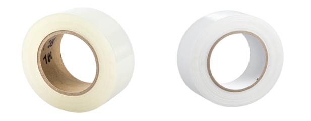 Transparent Sticky Tape Strip Cutout on White