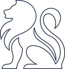 Minimalist lion head outline logo vector, ideal for luxury fashion labels, jewellery branding, and emblems.