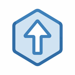 Obraz premium Sleek Upload Arrow Monoline Design Icon