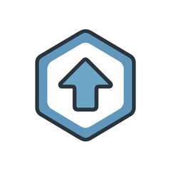 Obraz premium Professional Upload Arrow Icon Design