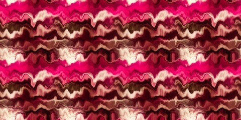 Moody ombre blur tie dye effect seamless border pattern. Wavy liquid paint flow banner edging background in bold hippy style. Striped wash tape textur for continuous design.