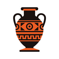 Ancient Greek Style Pottery With Mythological Design