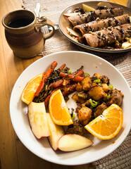 Healthy vegetarian meal - natural, organic food