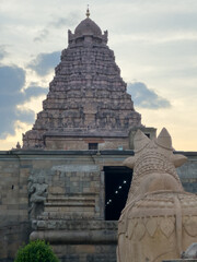 Gangaikonda Cholapuram temple was built by Rajendra Chola I (son of the great Rajaraja Chola I) to commemorate his victorious military campaigns to the Ganges river in North India.