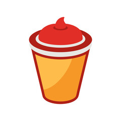  vector of a plastic dipping container 