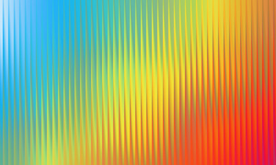 Colorful abstract background featuring a ribbed vertical pattern with a rainbow gradient from blue to red background