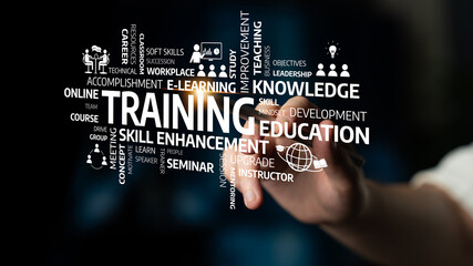 Engaging conceptual image illustrating the themes of training and education, emphasizing skill...
