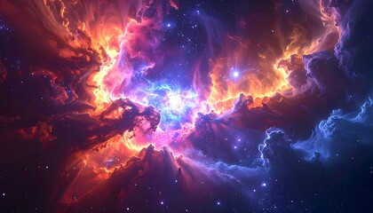 Cosmic nebula explosion