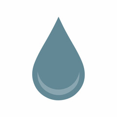 Fototapeta premium Water Drop Glyph Symbol Design Element