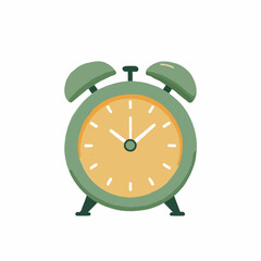 Simple Alarm Clock Vector Icon Design