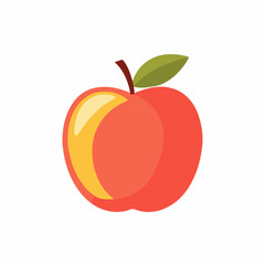 Vibrant Flat Apple Icon Design
