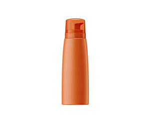 Orange pump bottle, product shot