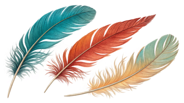 Wing feathers transparent background
