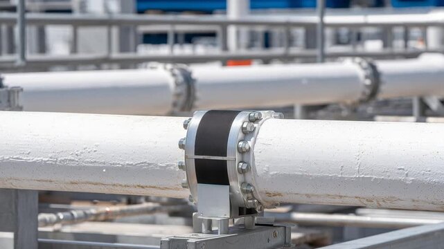 Explore energy-efficient, heavy-duty industrial pipes with layered insulation, detailed textures, and robust metallic connectors.