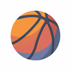 Basketball Flat Vector Icon Illustration Design