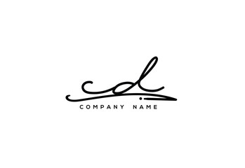 CD Luxury Elegant Signature Style Cursive Script Logo Design for Branding and Identity.