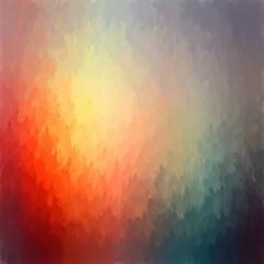Abstract artwork with a blend of warm and cool colors, creating a textured, painterly effect.