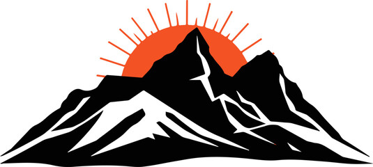 Extreme Hiker Mountain Vector