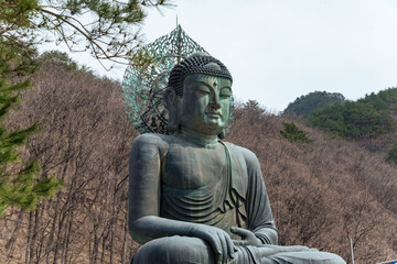 Obraz premium Bouddha du temple Sinheungsa, Seorak, Corée du Sud