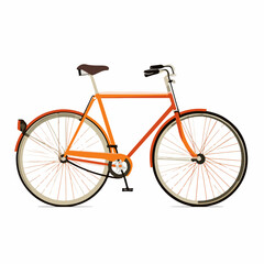 Minimalistic Bicycle Icon in Flat Vector Style