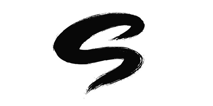 Black and white numbers vector illustration of a snake symbol number eight and one art design