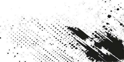 Black grunge ink splat texture vector design frame pattern