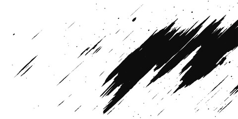 Black grunge ink splat and paint splash texture vector on a white background, perfect for a dirty design element silhouette or art illustration pattern