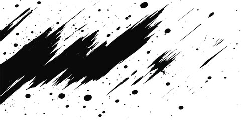 Black grunge ink splat texture vector design element illustration