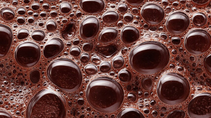 Brown bubbling coffee texture, abstract bubble pattern