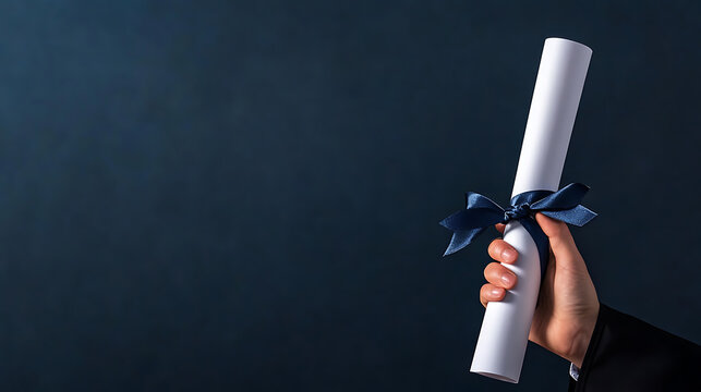 Celebrating achievement! Diploma in hand, success is within reach.  A proud moment of graduation, academic excellence, and new beginnings.