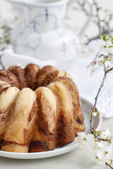 Traditional Easter cake on the table.