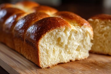 Sweet loaf sliced to show crumb for Day of the Dead meal documentation