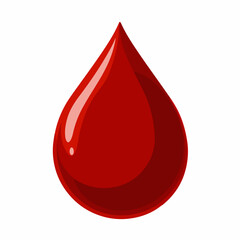 Elegant Blood Drop Flat Vector Icon