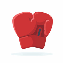 Boxing Gloves Flat Vector Icon Object