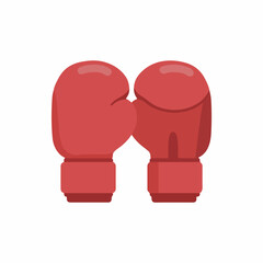 Boxing gloves flat vector icon design