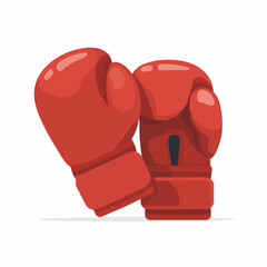 Boxing gloves in flat vector style