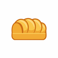 Simple Bread Loaf Icon, No Gradient