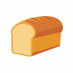 Simple Bread Loaf Icon in Flat Vector Style