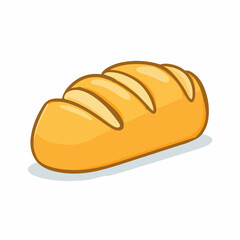 Simple Bread Loaf Icon in Flat Style